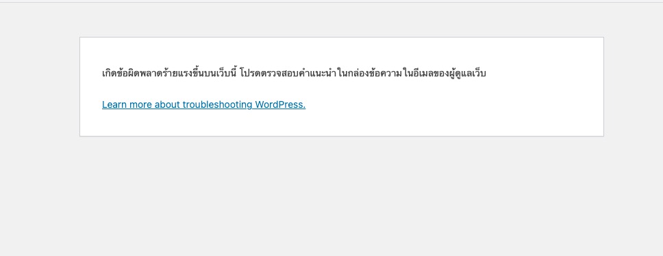 วิธีแก้ปัญหา 500 Internal Server Error / เกิดข้อผิดพลาดร้ายแรงบนเว็บไซต์นี้ ใน WordPress [Update 2025]