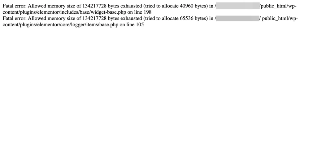 วิธีแก้ WordPress ขึ้นหน้าขาว / Elementor ค้าง หรือ Fatal error: Allowed memory size of x bytes exhausted